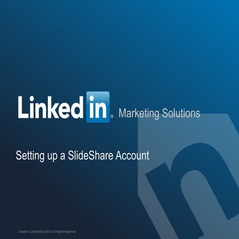 Setting up a slide share account