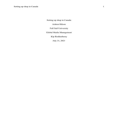 Settingupshopin canada | PDF