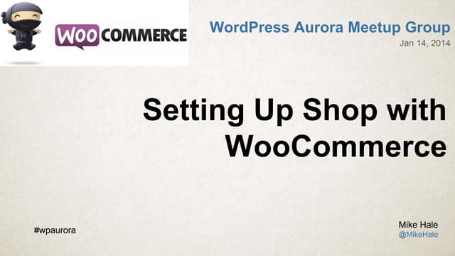 Setting up shop with WooCommerce