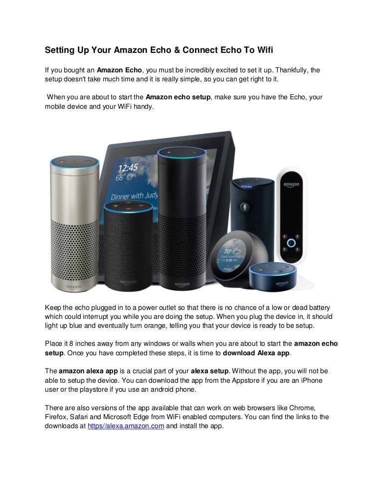 how to connect echo to wifi without app