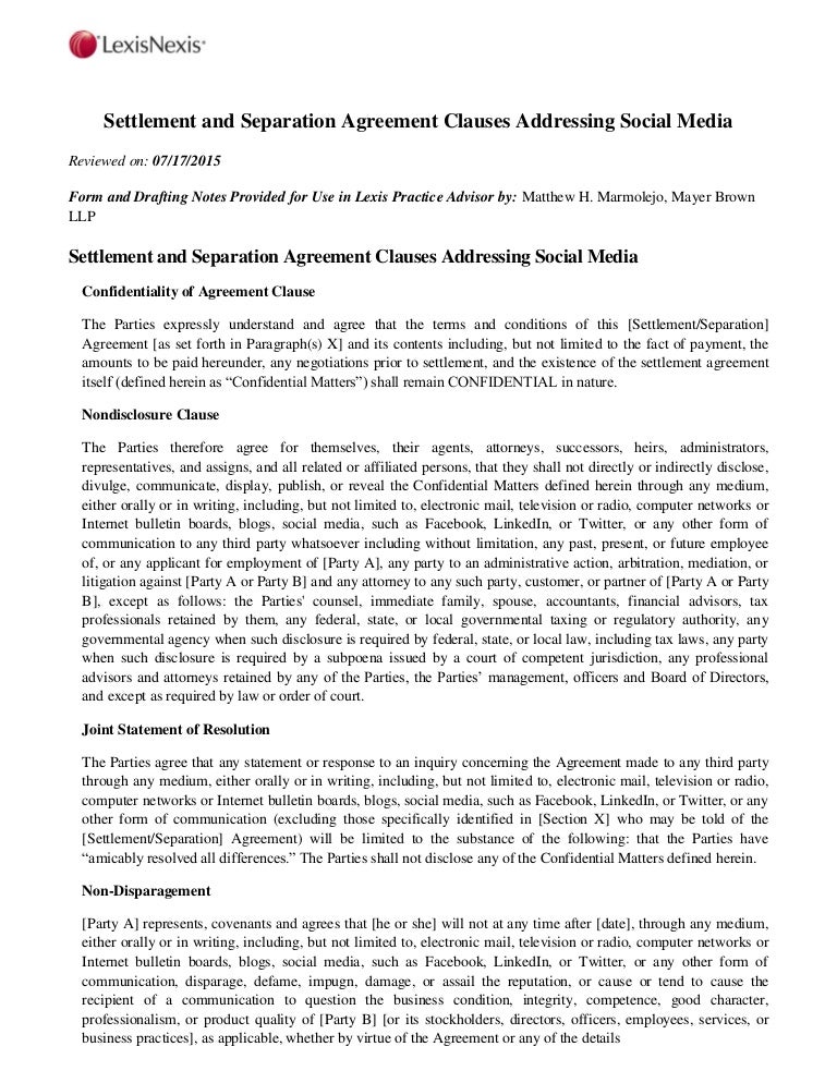 Mediation Outcome Agreement Template