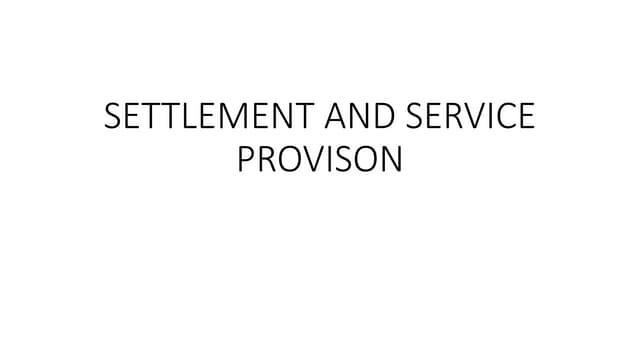 Types of settlement | PPTX