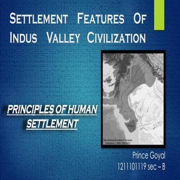 Settlement features of indus valley civilisation