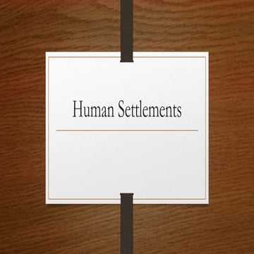 Settlements