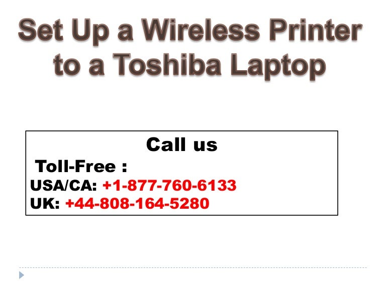 how to connect toshiba printer to computer