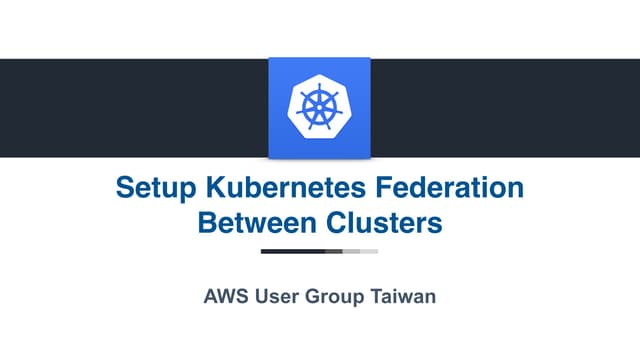 Setup kubernetes federation between clusters