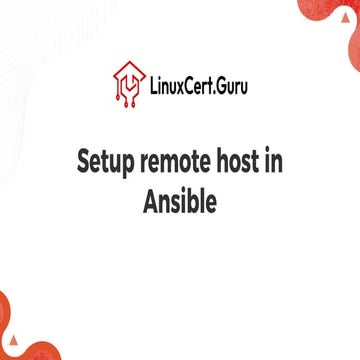 Setup Remote Host in Ansible - RHCE .pdf