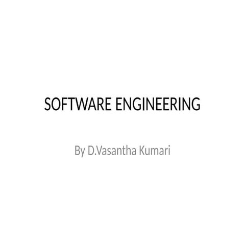 software engineering unit/chapter 2 for MCA | PPTX