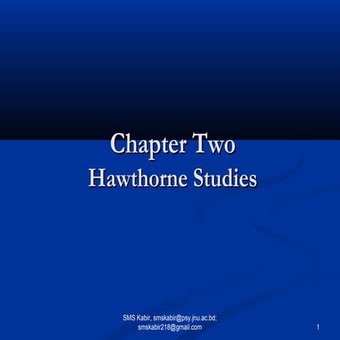 Hawthorne Studies