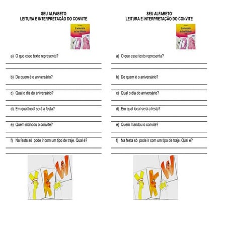 Seu Alfabeto leitura e interpretação