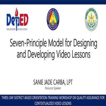 Seven-Principle Model for Designing and Developing Video Lessons.pptx