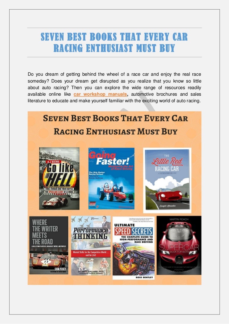 Seven best books that every car racing enthusiast must buy