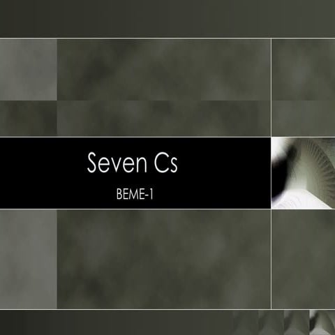 Seven Cs