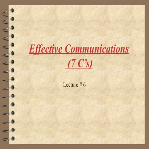Seven Cs for communication skills slides