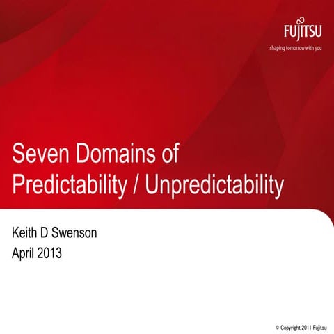 Seven Domains of Predictability