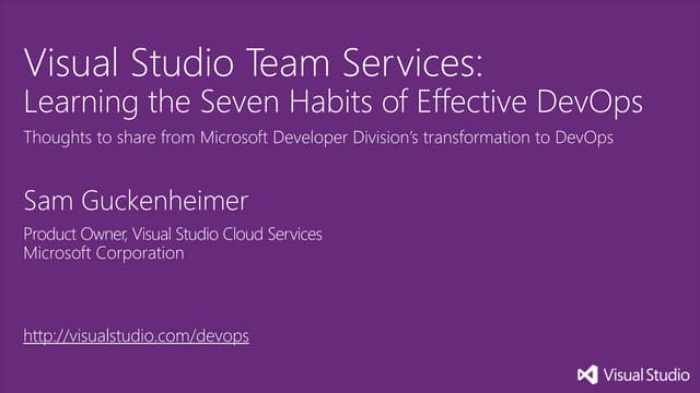 Seven habits of effective devops - DevOps Day - 02/02/2017