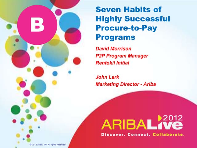 Seven Habits of Highly Successful Procure-to-pay Programs