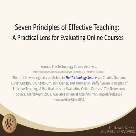 Seven principleseffectiveteaching
