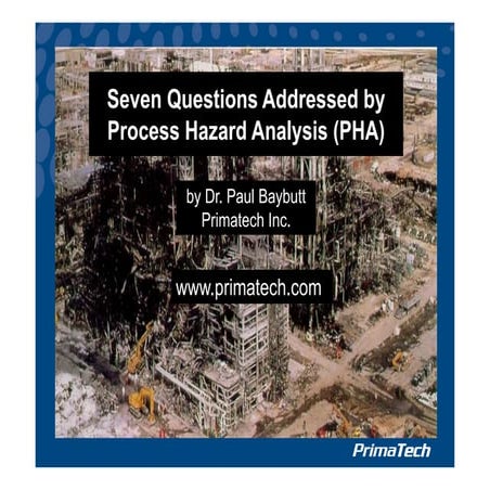 Seven questions answered by process hazard analysis | PDF