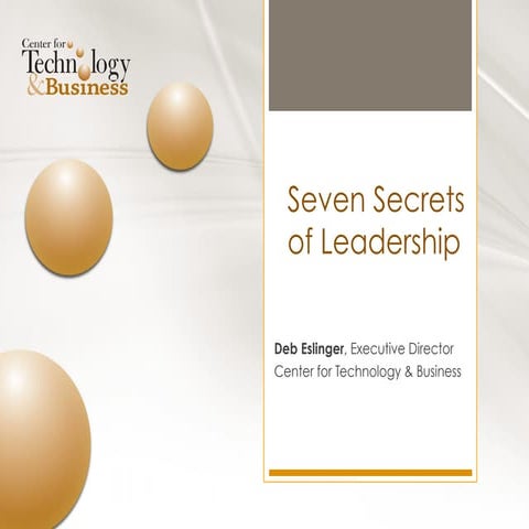 Seven secrets of leadership
