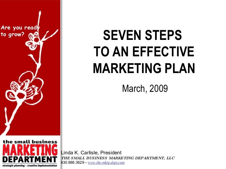 Seven Steps To An Effective Marketing Plan
