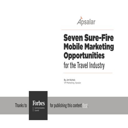 7 Mobile Marketing Opportunities for the Travel Industry