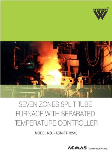 Seven zones split tube furnace with separated temperature controller