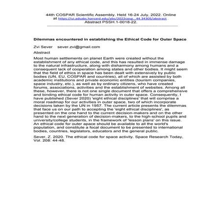 Sever-Dilemmas Ehical code Space-COSPAR Sc. Assembly-2022.pdf