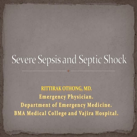Severe Sepsis And Septic Shock | PDF