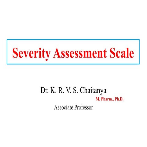 Severity and seriousness assessment: Pharmacovigilance aspects.
