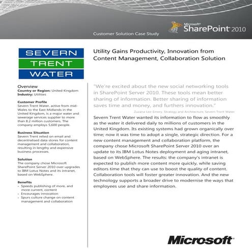 Wessex Water Case Study | PDF