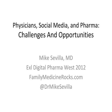 Physicians, Social Media, and Pharma