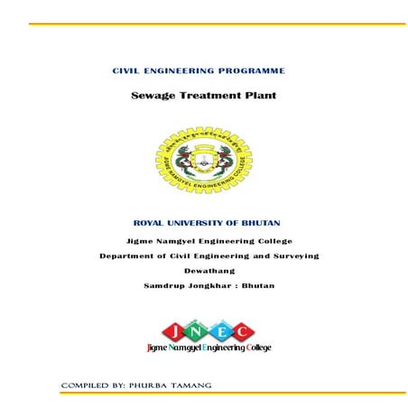 Design of Sewage Treatment Plant