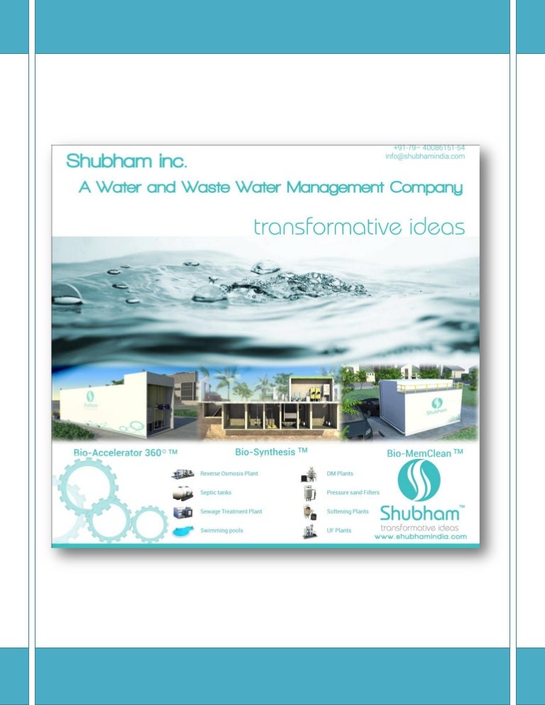 Sewage Treatment Plant in Ahmedabad Baroda Surat Rajkot -Gujarat-India