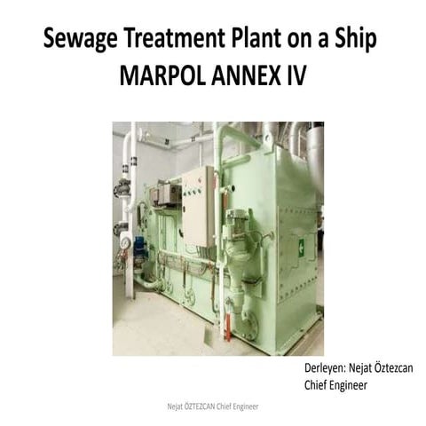 Sewage treatment plant on a ship 