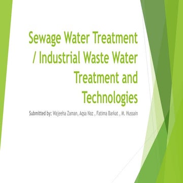 Industrial waste water treatment | PPTX