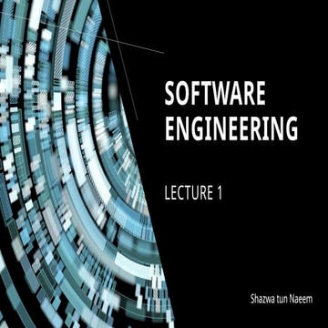 a presentation of week 1 of Software engineering | PPTX