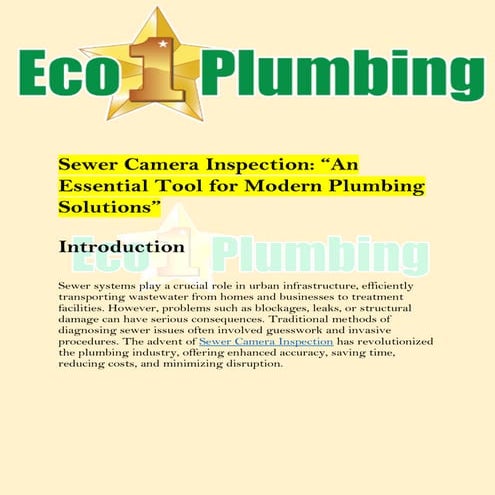 Plumbing Repair: Ensuring Your Home's Comfort and Safety | PPTX