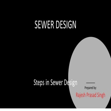 Sewer Design 