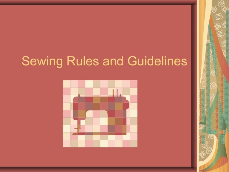 Sewing rules