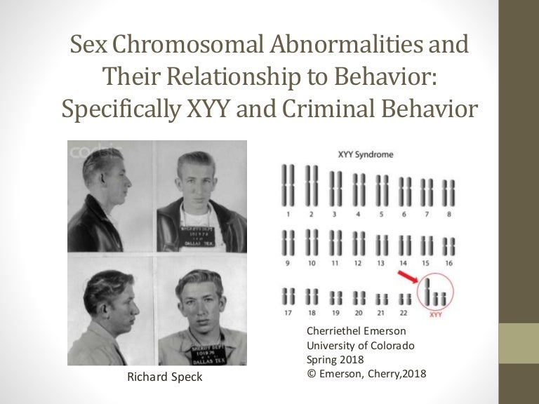 Sex Chromosomal Abnormalities And Their Relationship To Behavior