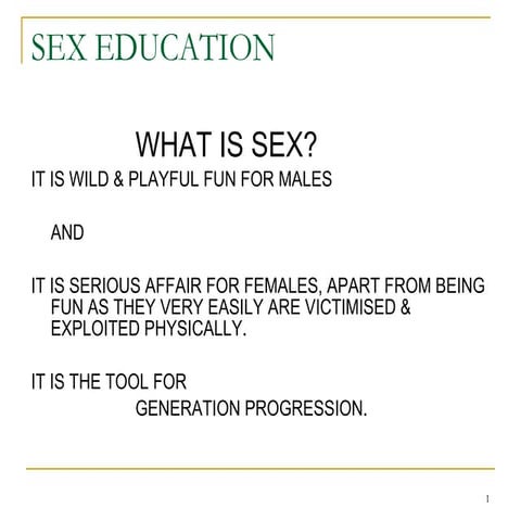 Sex Education 1
