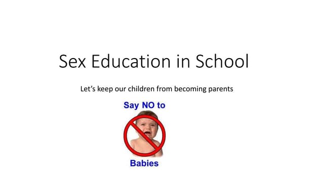 Sex education in school