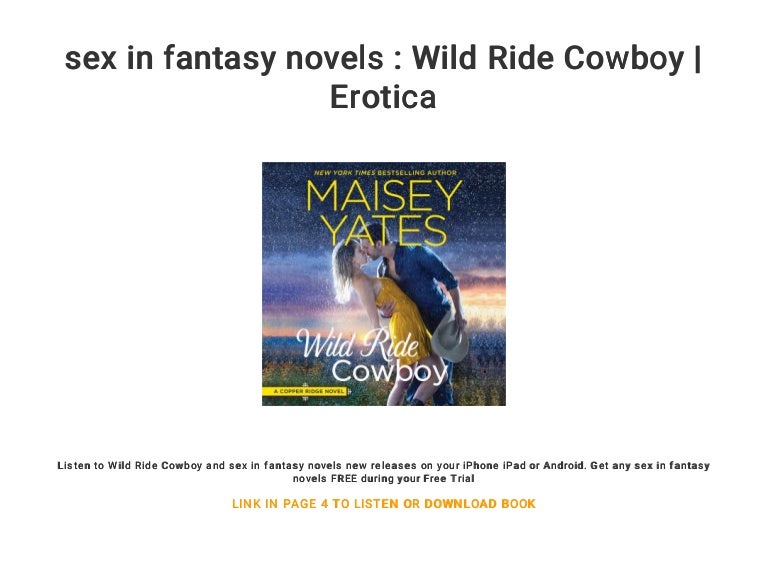 Sex In Fantasy Novels Wild Ride Cowboy Erotica