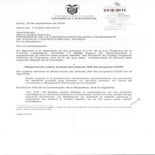 Sexto bloque de observaciones al pr...