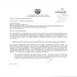 Sexto bloque de observaciones al pr...