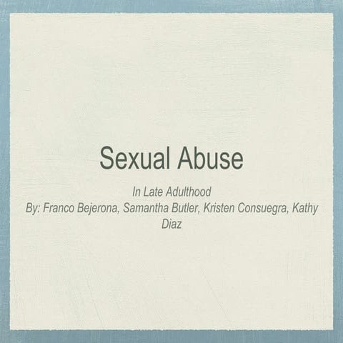 Sexual abuse | PPTX