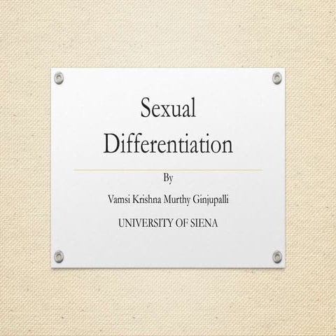 Sexual Differentiation (Learn easy way)