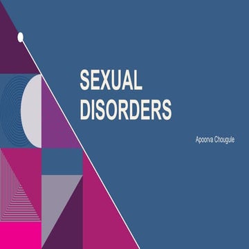 Sexual disorders ppt psychology students | PPTX