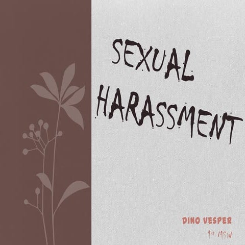 Sexual  harassment PPT